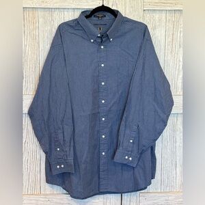 Tommy Hilfiger Dress Shirt sz 18 34/35 BIG GUC